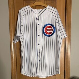 Chicago Cubs White and Blue Striped Baseball Jersey - Marshall #28